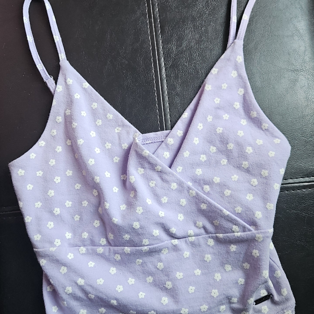 Hollister Purple Sleeveless Wrap Camisole